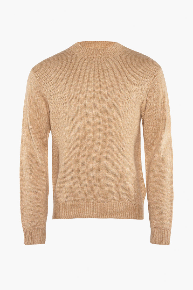Trui met ronde hals Beige - SOLID