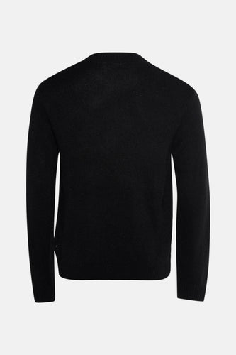 Pull met ronde hals - zwart - SOLID