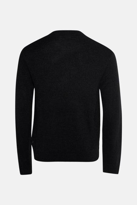 Pull met ronde hals - zwart