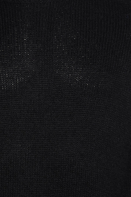 Pull met ronde hals - zwart