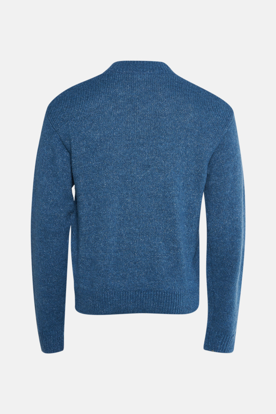 Pull met ronde hals - blauw - SOLID
