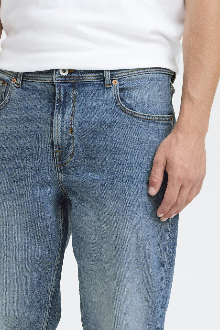 Jeans straight light blue denim - SOLID - SOLID - 4