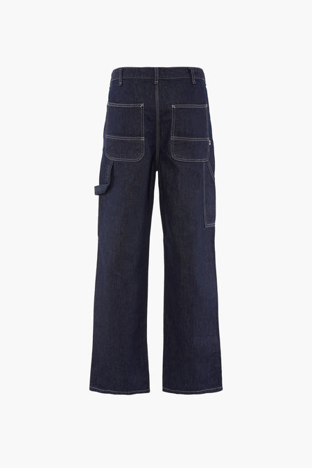Jeans wide Dark blue denim - SOLID