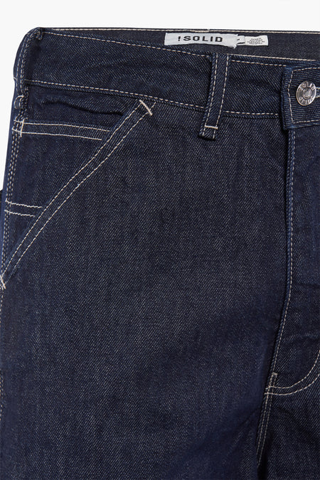 Jeans wide Dark blue denim - SOLID