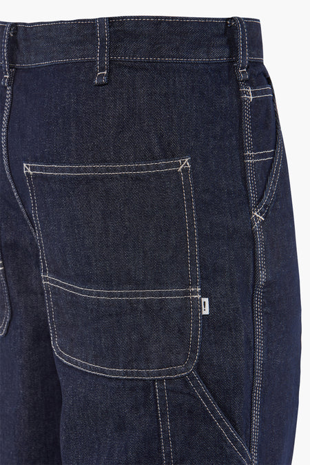 Jeans wide Dark blue denim - SOLID