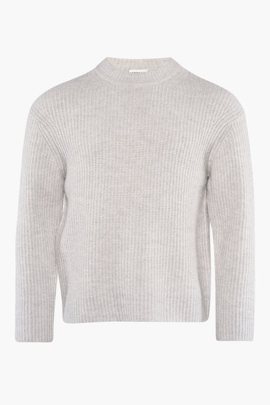 Sweat-shirt gris à col rond de SOLID, avec une texture côtelée.