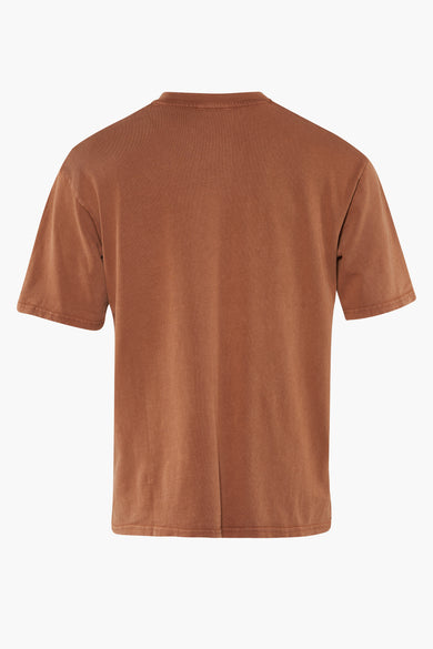 T-shirt orange à manches courtes de REDEFINED REBEL, couleur unie et avec une coupe décontractée.