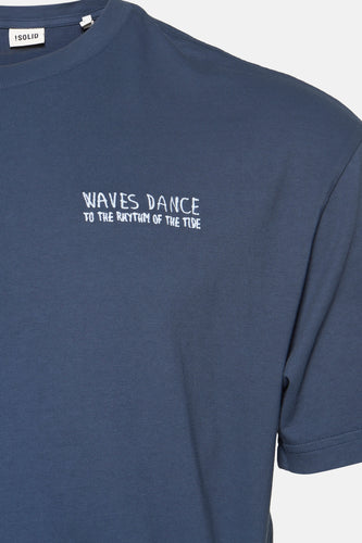 T-shirt met korte mouwen - blauw - SOLID