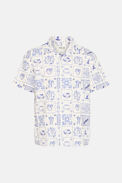 Chemise (manches courtes) Bleu - SOLID