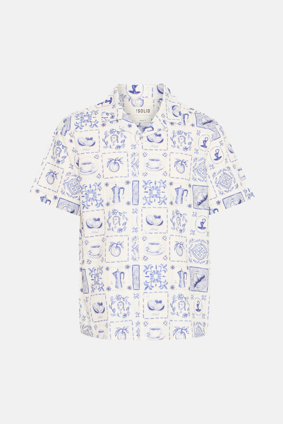 Chemise à manches courtes - bleu - SOLID