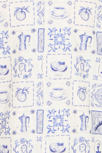 Chemise bleue à manches courtes de SOLID, avec un motif décoratif en carreaux.
