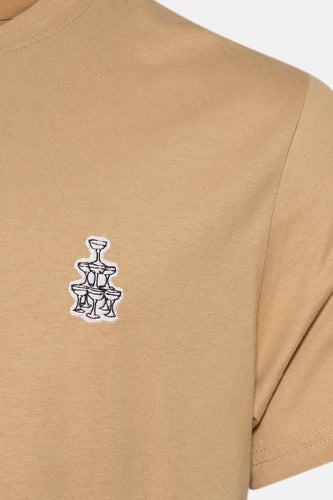 T-shirt met korte mouwen - beige - SOLID