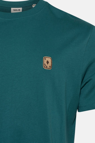 T-shirt met korte mouwen - Turquoise - SOLID