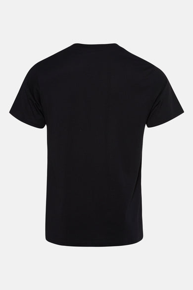 T-shirt noir à manches courtes de SOLID, dos visible.