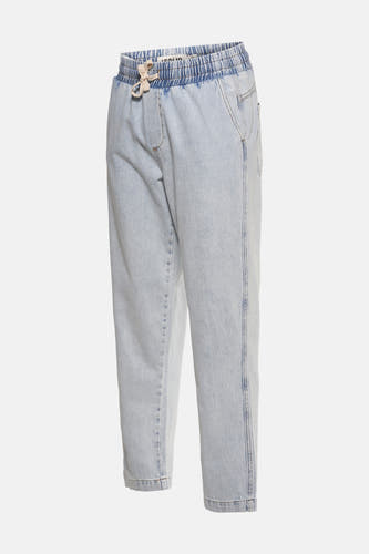Lichtblauwe denim jeans met speciale pasvorm van SOLID, met elastische tailleband en trekkoord.