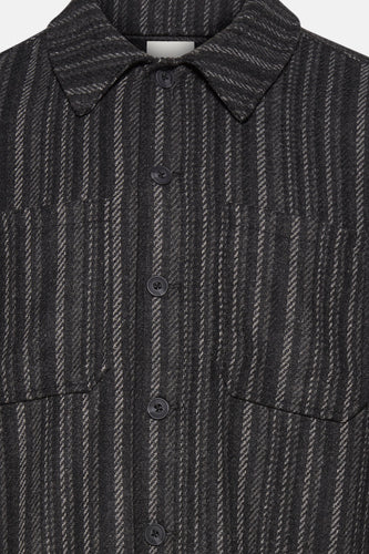 Chemise à manches longues - gris - SOLID