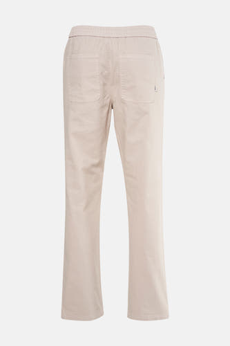 Pantalon écru de SOLID, avec des jambes droites et des poches à l'arrière.