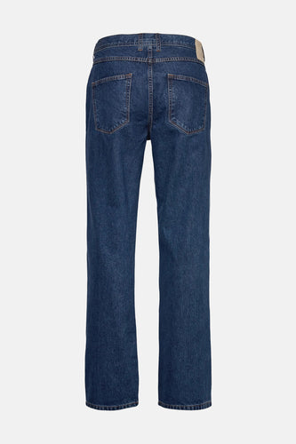 Jeans straight mid blue denim - SOLID