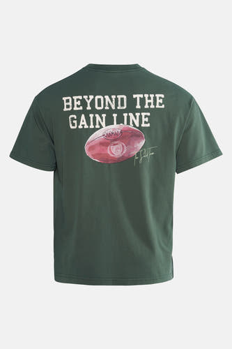 Groen T-shirt met korte mouwen van SOLID, met een sportief design op de rug.