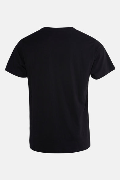 Zwart T-shirt met korte mouwen van SOLID, gezien vanaf de achterkant.
