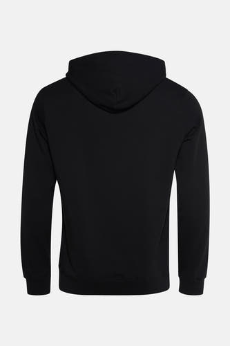 Gilet noir avec capuche SOLID, vu de l'arrière.