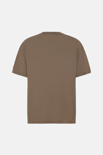 T-shirt brun à manches courtes de SOLID, couleur unie et coupe classique.