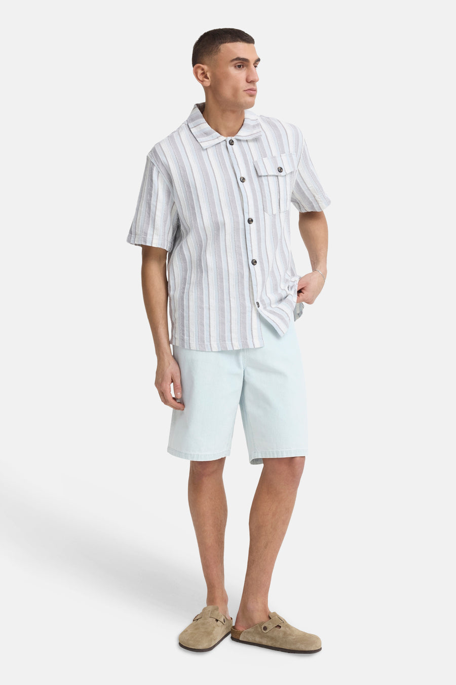 Short light blue denim - SOLID