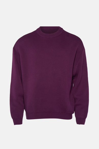 Pull parse avec col rond de REDEFINED REBEL, en texture côtelée.