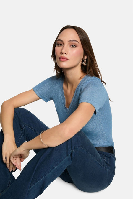 T-shirt met korte mouwen - blauw
