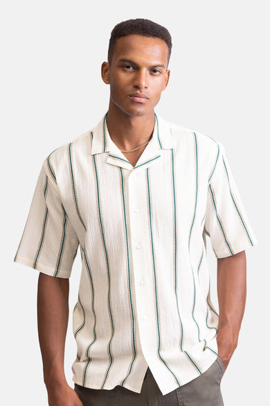 Chemise à manches courtes - écru