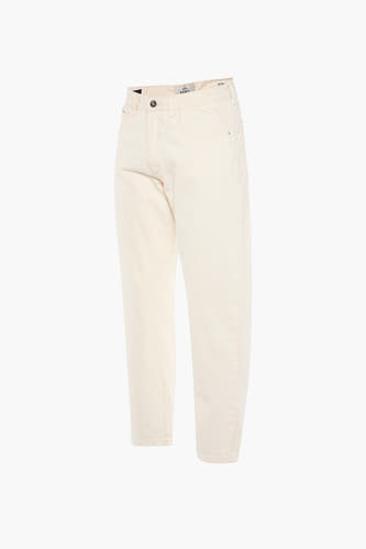 Ecru rechte jeans van REDEFINED REBEL, effen en met een klassieke five-pocket styling.