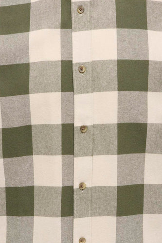 Groen flanellen overhemd met lange mouwen van ONLY & SONS®, met een ruitpatroon en knoopsluiting.