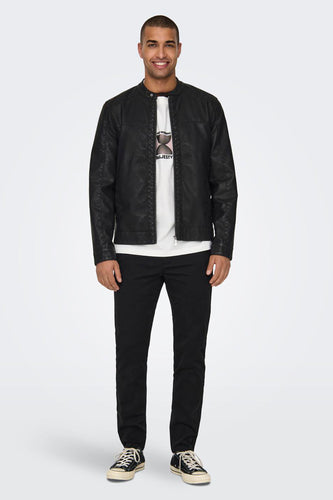 Leren jas - zwart - ONLY & SONS®