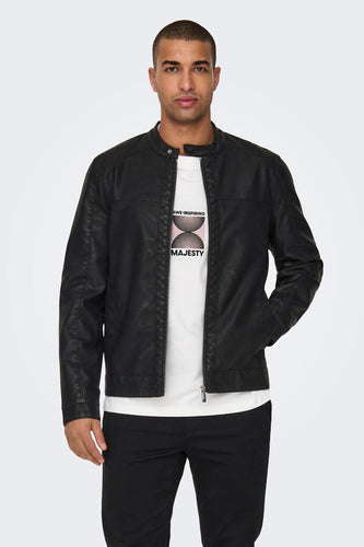 Leren jas - zwart - ONLY & SONS®