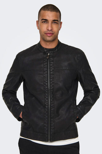 Leren jas - zwart - ONLY & SONS®