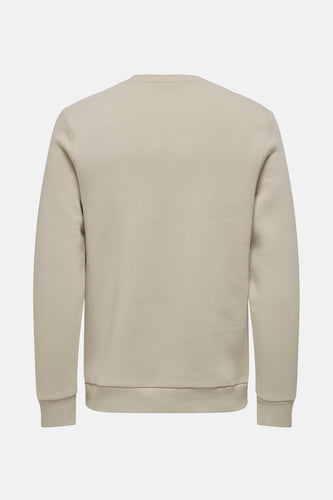 Beige sweater, achterkant.