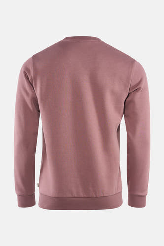Roze sweater met ronde hals van ONLY & SONS, achterkant weergegeven.