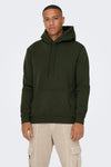 Sweater met kap Groen - ONLY & SONS®