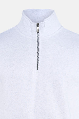 Pull-over gris ONLY & SONS avec une fermeture éclair courte et un col montant.