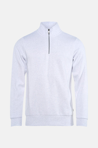 Grijze sweater van ONLY & SONS met een korte rits en lange mouwen.
