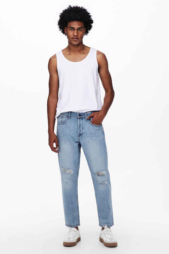 Tapered jeans - light blue denim - ONLY & SONS® - 4