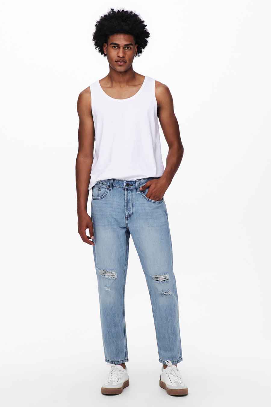 Tapered jeans - light blue denim - ONLY & SONS® - 2