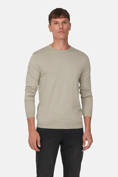 Trui met ronde hals Ecru - ONLY & SONS®