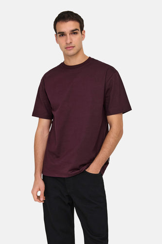 T-shirt à manches courtes - Bordeaux - ONLY & SONS®