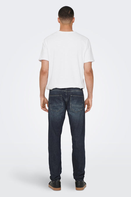 Tapered jeans - dark grey denim
