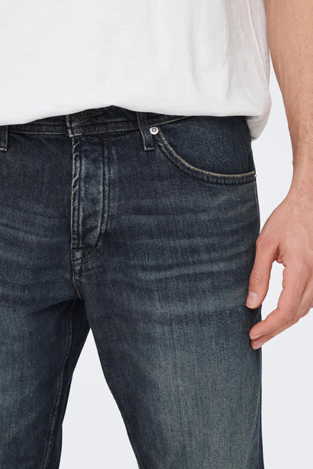 Tapered jeans - dark grey denim