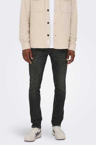 Jean slim - denim gris anthracite