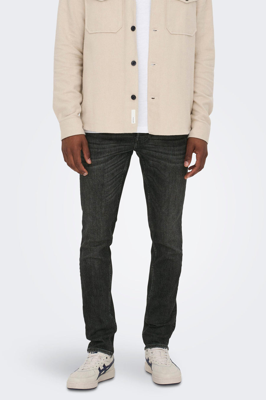 Jean slim - denim gris anthracite