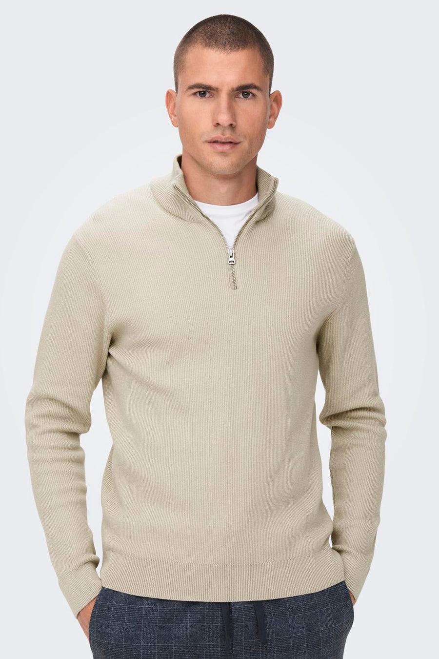 Pull met rolkraag - ecru - ONLY & SONS®