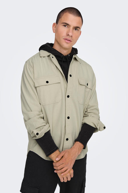 ONSTEAM RLX FABRIC MIX LS SHIRT
